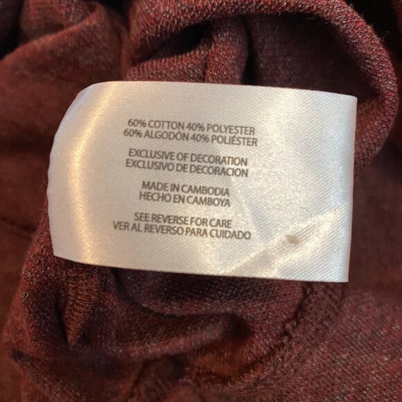 Banana Republic Men’s Soft Brush Waffle Knit Crew Pullover Red XL NWT - Picture 7 of 10